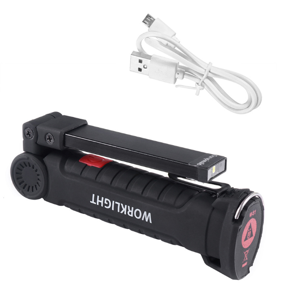 Faltbare Led-taschenlampe Mit Usb-anschluss, Inspektionslampe Für Den Außenbereich Und Notfälle, Tragbare Cob-lampe.