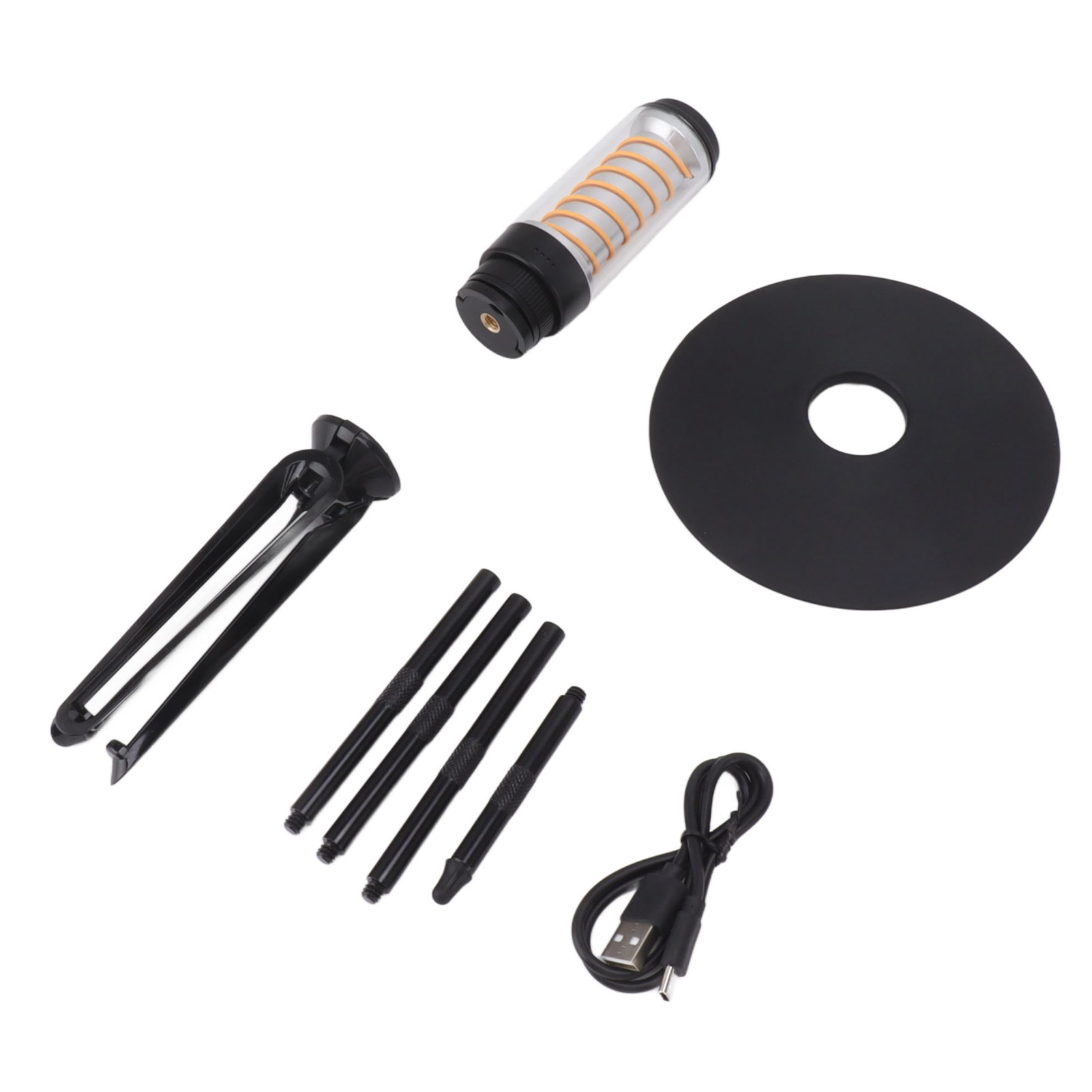 Wiederaufladbare Led-campinglampe, Tragbare Wasserdichte Outdoor-leuchte Mit Regensicherem Dach Und Stativ Für Zelte