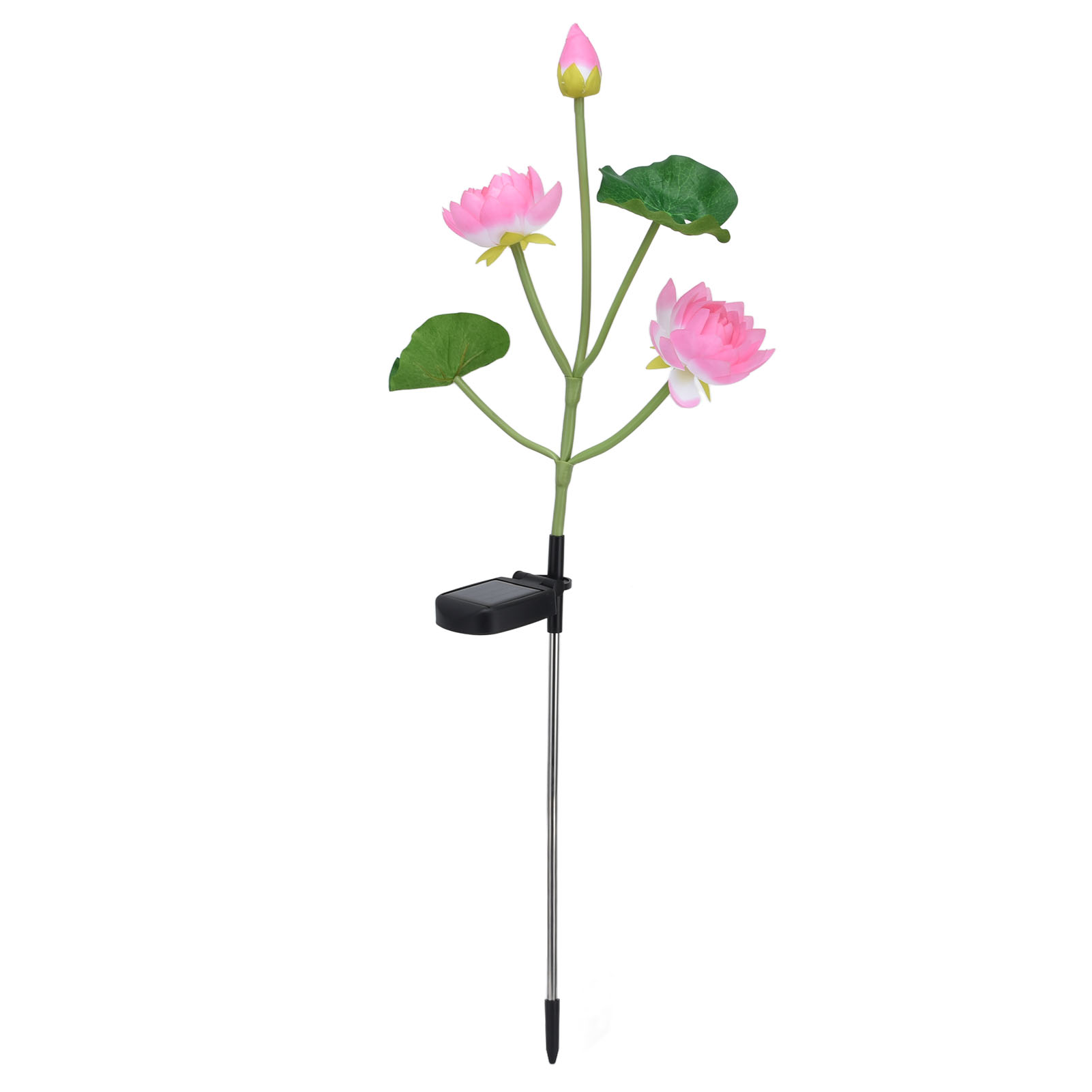 Wasserdichte Ip65 Led-solar-blumenleuchte Mit Stiel Für Garten, Terrasse, Balkon (rosa Blume, Mehrfarbiges Licht)