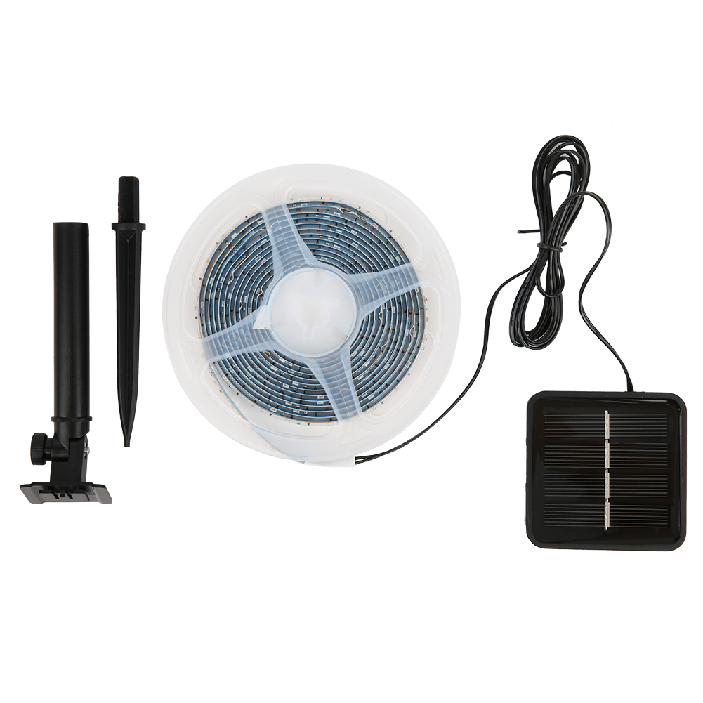 Flexibler Solar-lichtstreifen Mit 90 Leds, 3 Meter Lang, Wasserdicht, Mehrfarbige Dekoration Für Garten Und Weihnachtsbaum