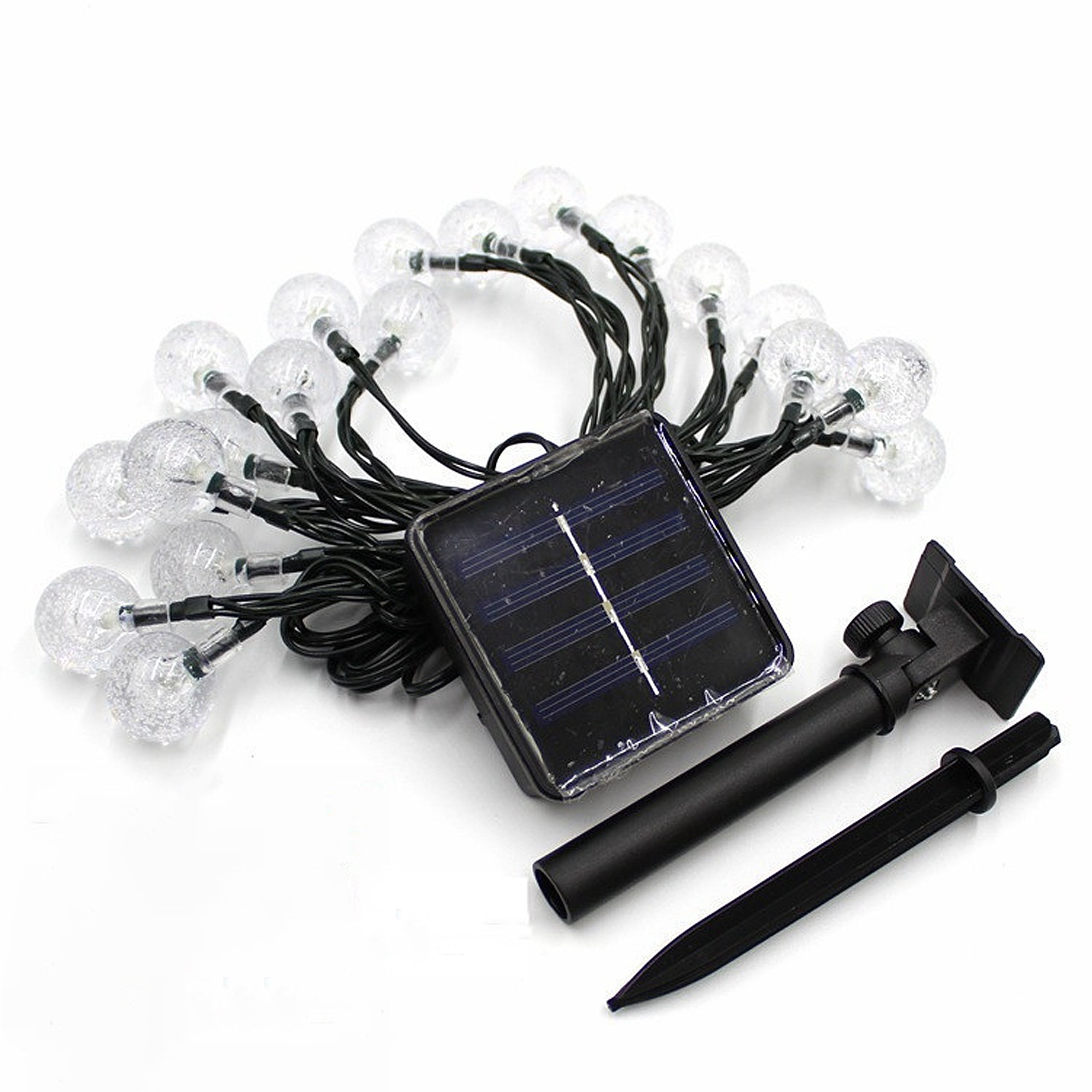M Lange, Wasserdichte Solar-lichterkette Mit 20 Leds – Warme Außenbeleuchtung Für Garten Und Terrasse