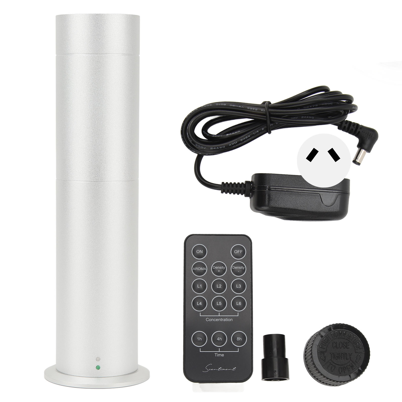 200 M³ 120 Ml Ätherischer Öldiffusor Mit Fernbedienung, Für Zuhause, Hotel Und Spa, Australischer Stecker, Rutschfestes Design In Silber