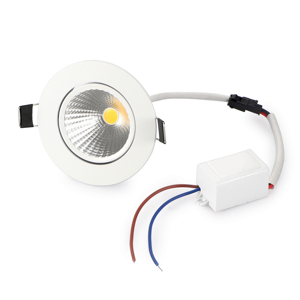 Einbau-led-deckenleuchte Aus Aluminium Mit Cob-technologie, 5 W Warmweiß, 110 V, 69 Mm Ausschnitt Für Die Inneneinrichtung
