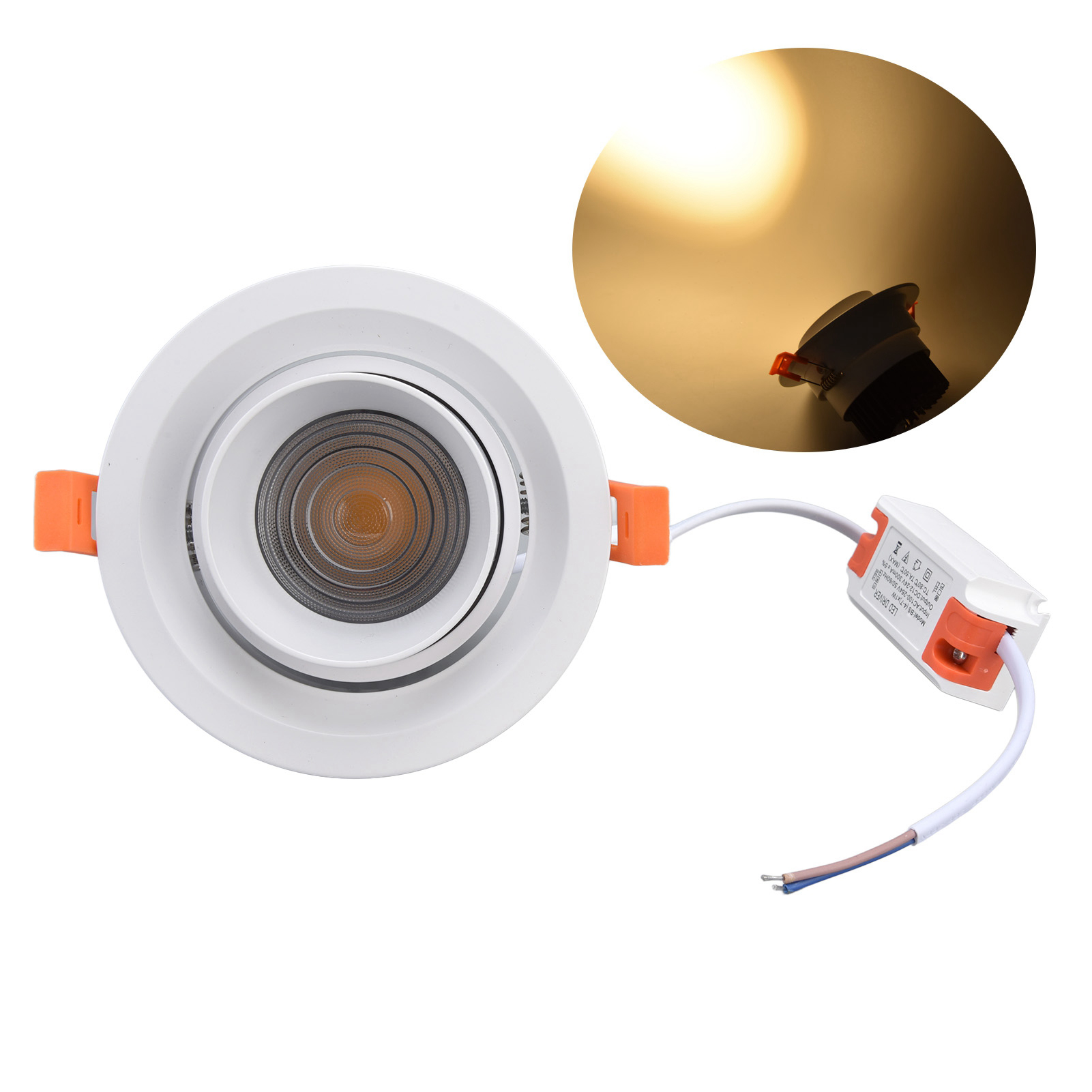 Einbau-led-flutlichtstrahler, Verstellbar, Warmweiß, Für Hotels Und Restaurants, 100–264 V