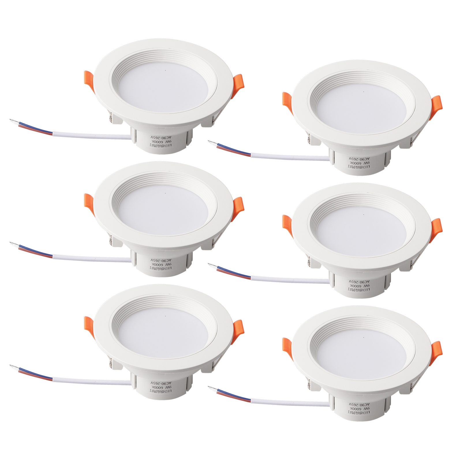 9-w-led-deckenleuchte Mit Intelligentem Radar-bewegungsmelder Für Flur, Treppenhaus Und Balkon, 6 Stück, Ac 90–265 V, 6000 K