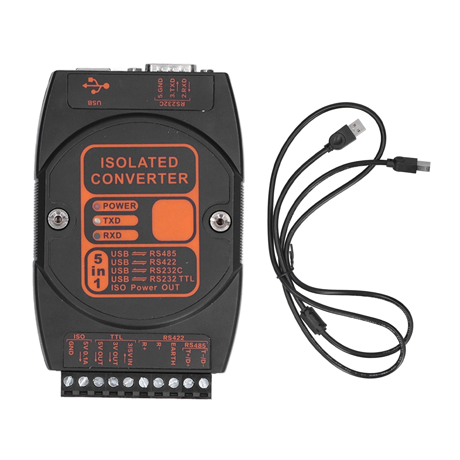 5-in-1 Usb-zu-rs485-adapter Mit Industrieller Isolation, Konverter Zu 422/232/ttl, 200 Kbit/s Kommunikationsrate Dcm2610a