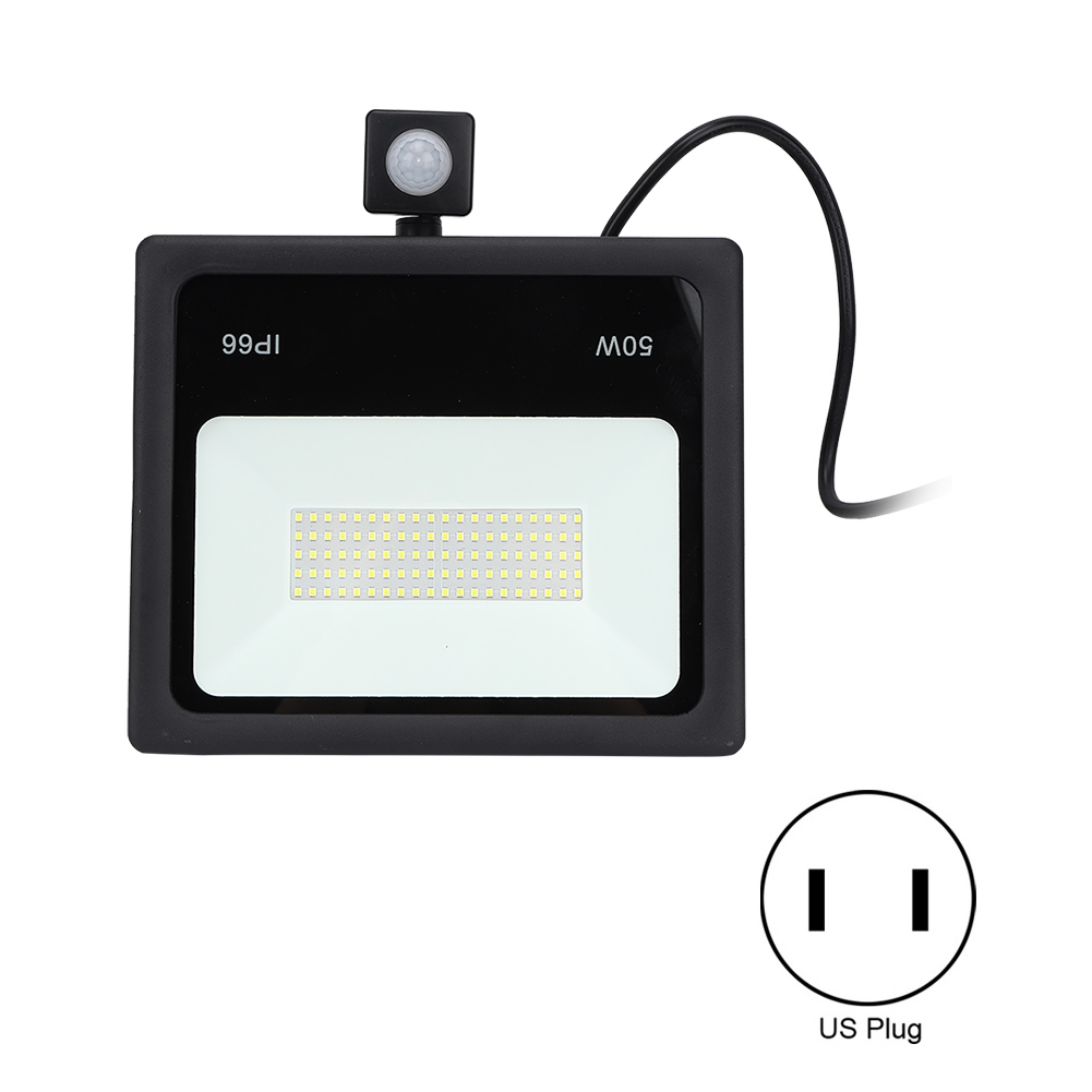 50-w-led-induktionsfluter (schlank) Für Hof Und Flur, Warmweiß 3000 K, Ac 85–265 V