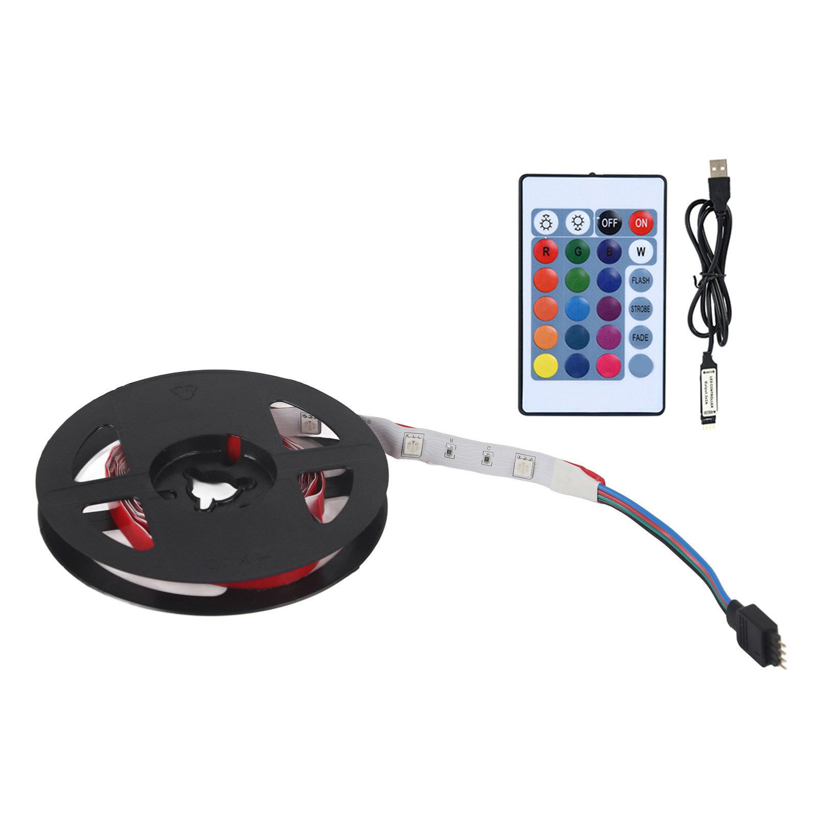M Rgb 5050 Led-streifen Mit Fernbedienung, Ambientebeleuchtung Für Wohnzimmer Und Schlafzimmer
