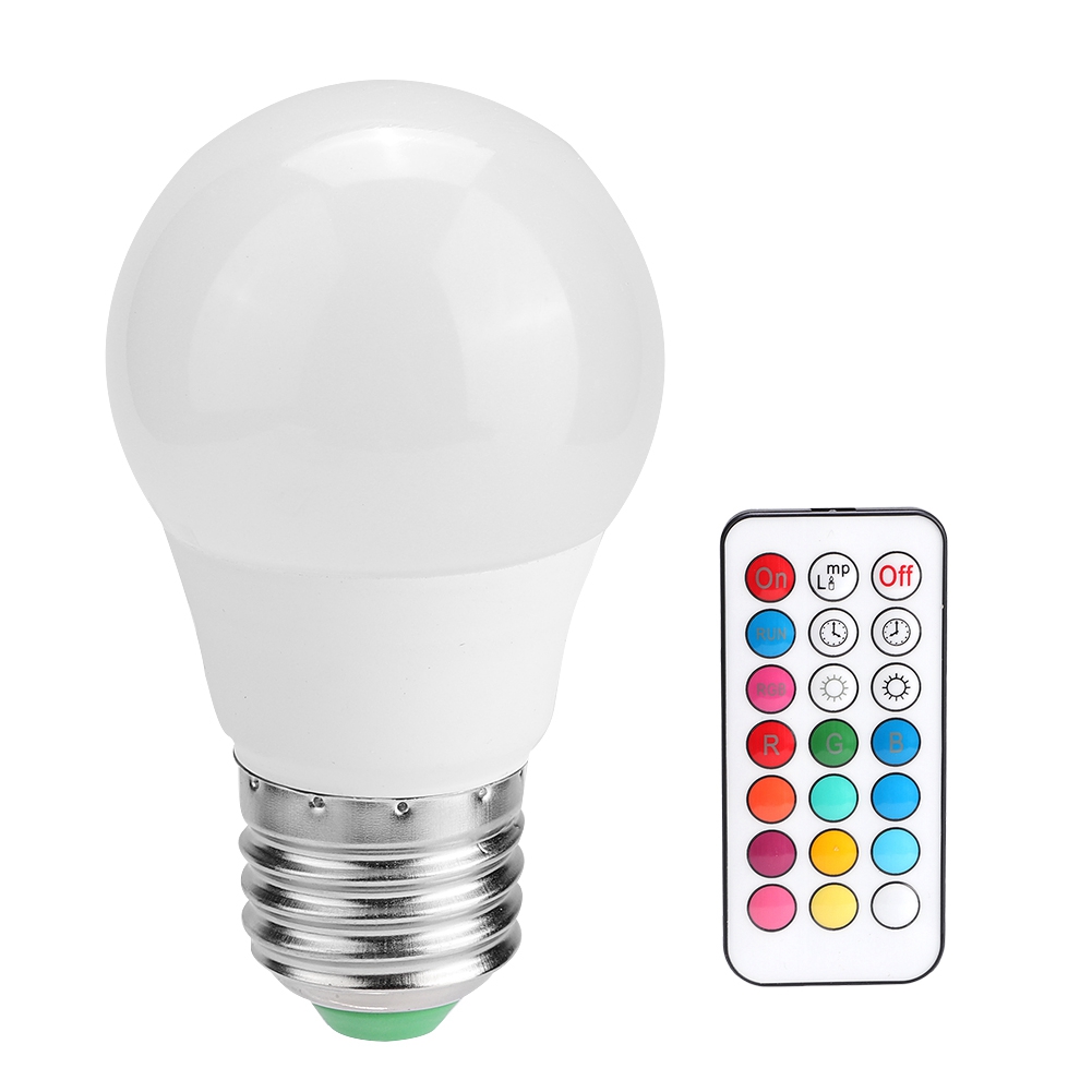 E27 3w Rgb 16-farben-led-lampe Mit Fernbedienung Für Bar, Keller, Flur, Ac85-265v