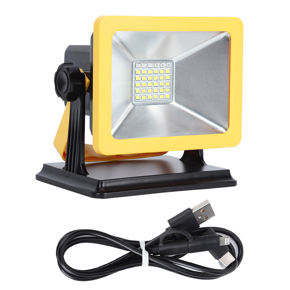 30-w-led-flutlicht, Wiederaufladbar Per Usb, Wasserdicht Und Tragbar Für Notfälle Und Camping.