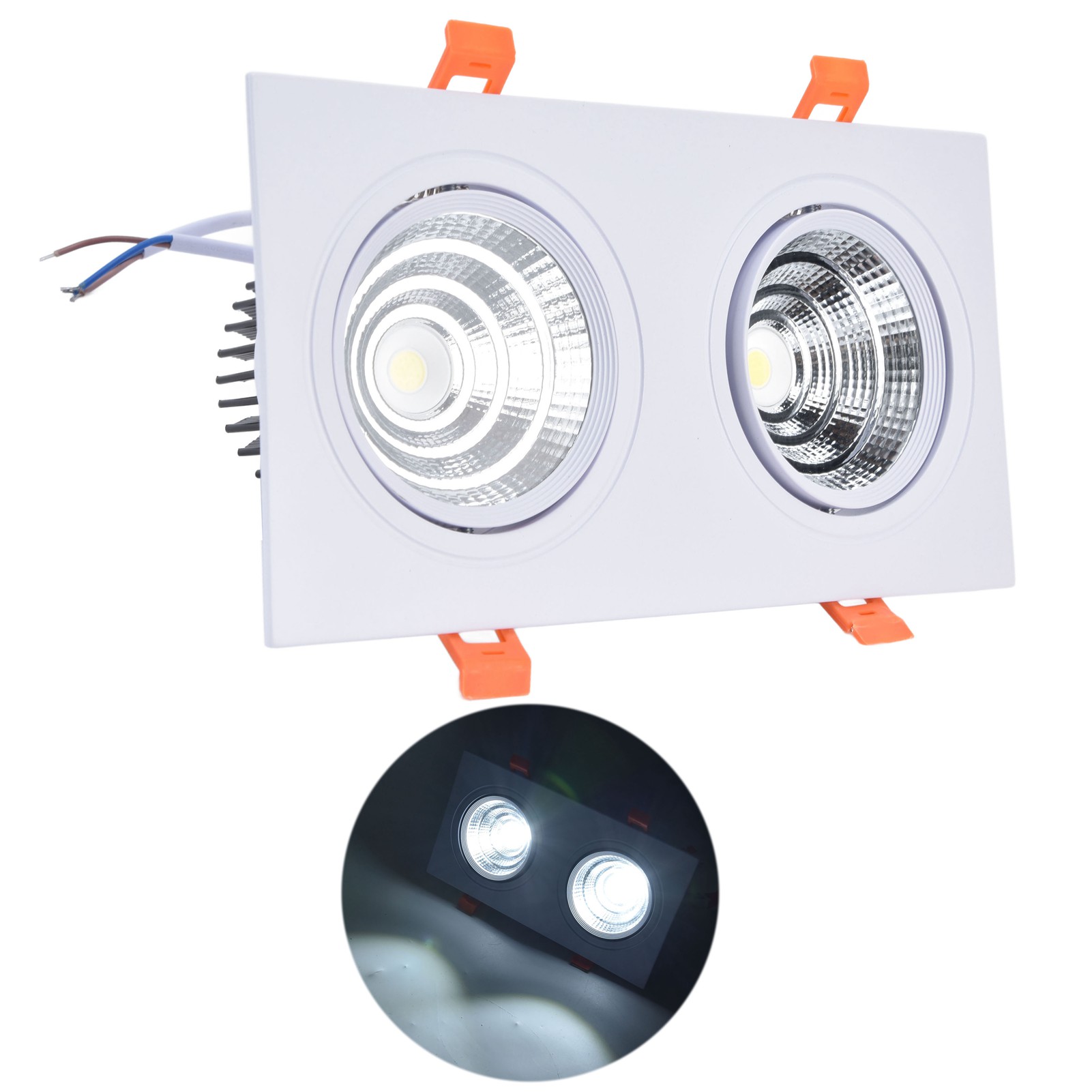 7-w-led-einbaustrahler, Kaltweiß 6000k, Einstellbares Umgebungslicht Für Wohnzimmer, Schlafzimmer, Büro