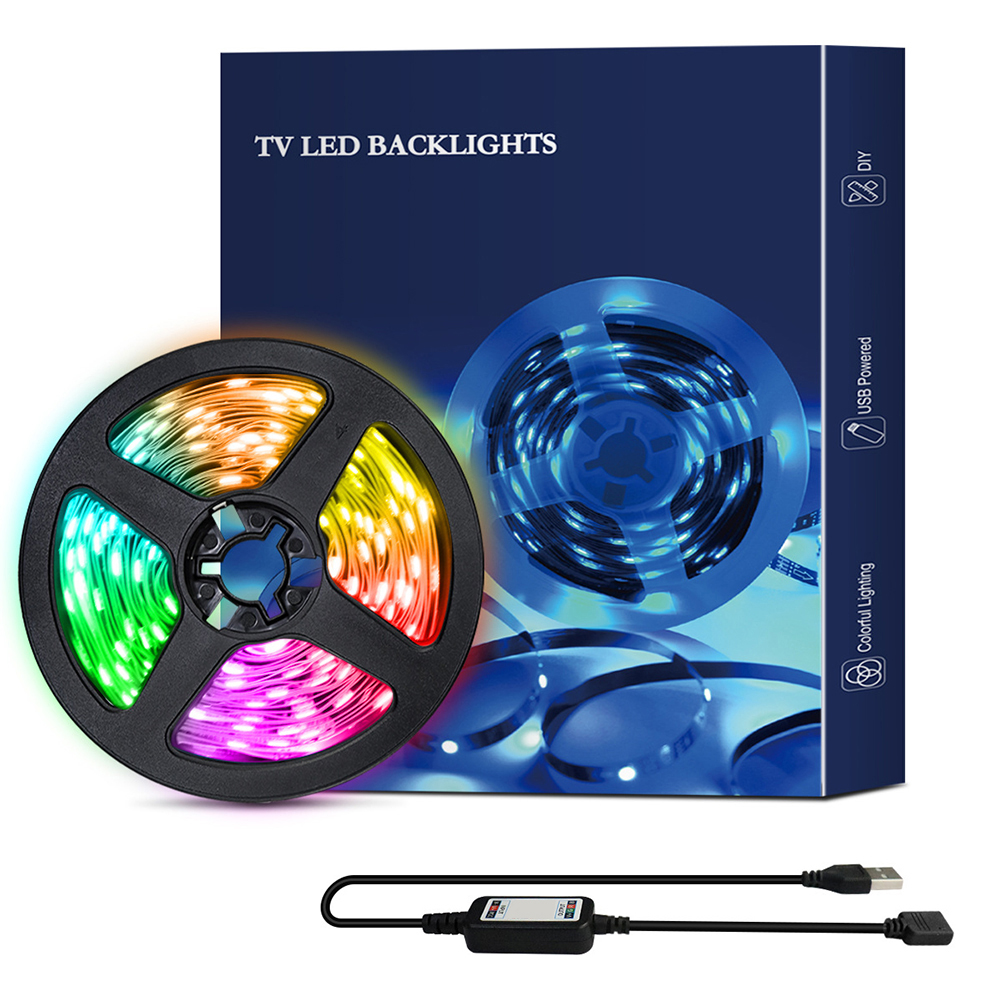 5050 Rgb-led-streifen 5v, Bluetooth-musiksynchronisation, Usb-app-steuerung Für Tv Und Pc, Ambientebeleuchtung
