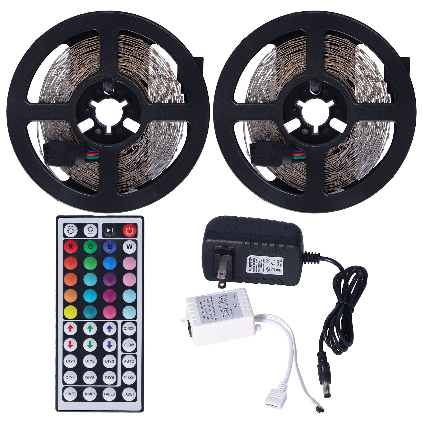 10 M Usb Rgb-led-streifen, 600 Leds (3528) Mit 44-tasten-fernbedienung, Tv-wanddekoration, 100–240 V Us-stecker