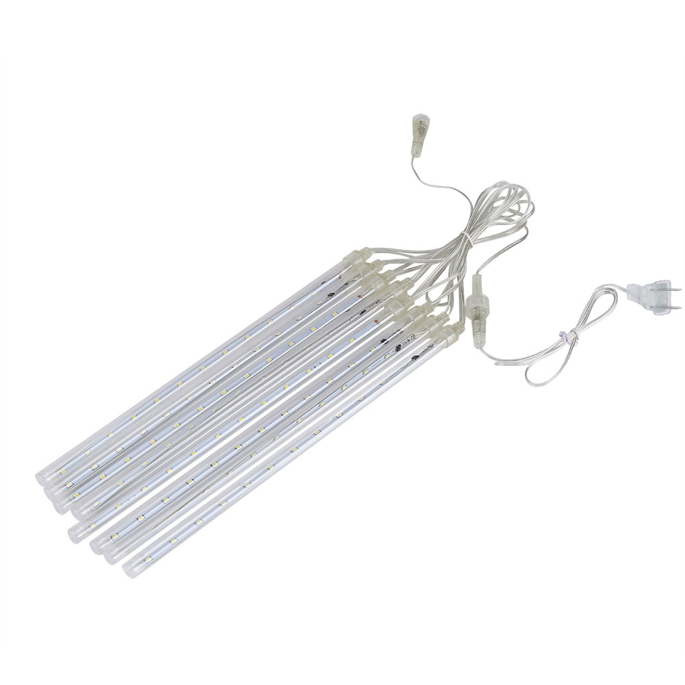 Wasserdichte Led-lichterkette Mit Smd2835-leds, 8 Röhren, 30 Cm, Blau, Us-stecker, Für Die Weihnachtsdekoration Im Außenbereich
