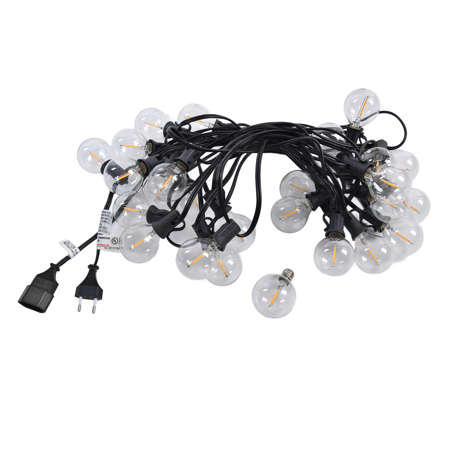 25 Led-lichterkette Für Den Außenbereich, 8 M, Warmweiß, Wasserdicht, Für Partys Und Gärten – Eu-stecker 220 V
