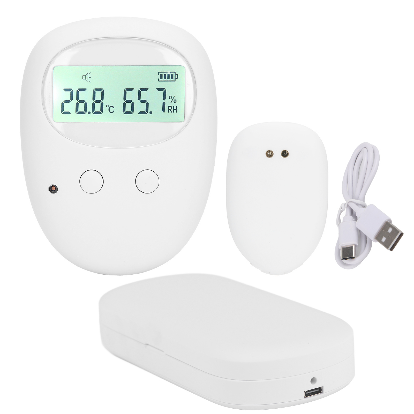 Wiederaufladbarer, Kabelloser Bettnässeralarm Mit Vibration Und Ton – Feuchtigkeitsmelder