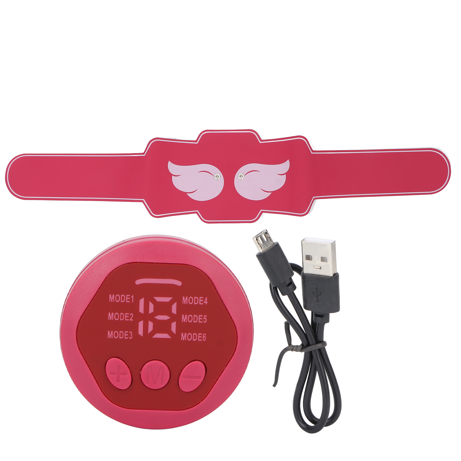 Ems-bauchgurt Mit Lithiumbatterie – Rosa Elektrischer Muskelstimulator
