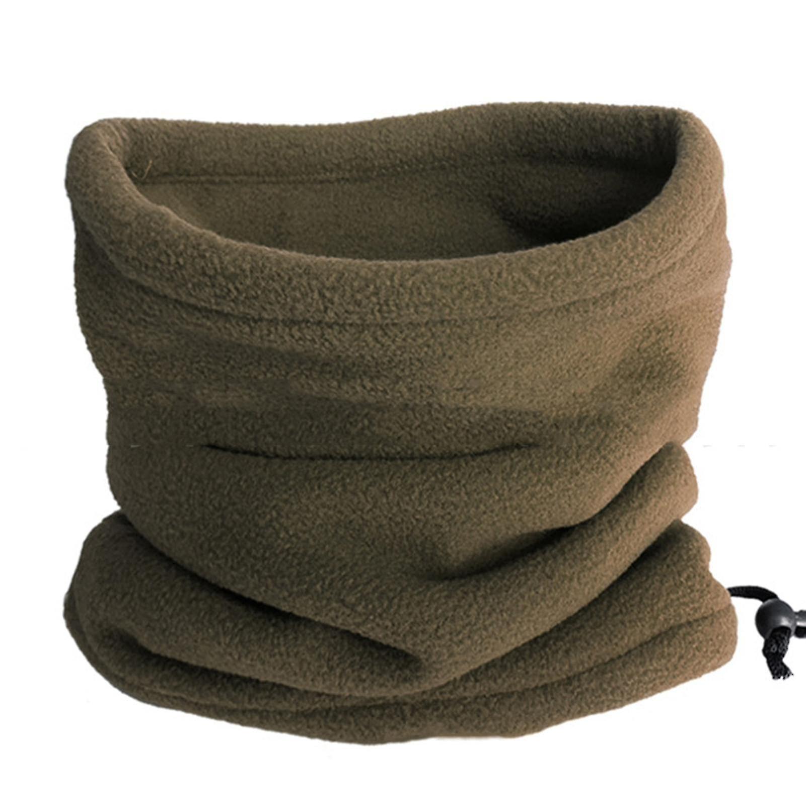 Unisex-winter-nackenwärmer Aus Weichem Und Dickem Fleece, Olivgrün, Einfarbig.