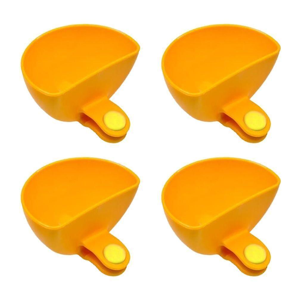 4x Saucenhalter Zum Anclipsen Für Teller, Mit Clips, Orange