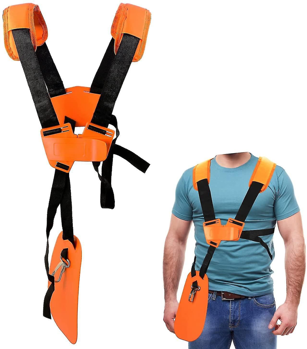 Rasentrimmer Mit Schultergurt – Rasentrimmer Mit Schultergurt Und Robustem, Verstellbarem Nylongurt (für Kabelgebundene Rasentrimmer Der Stihl F- Und Km-serie), Orange –