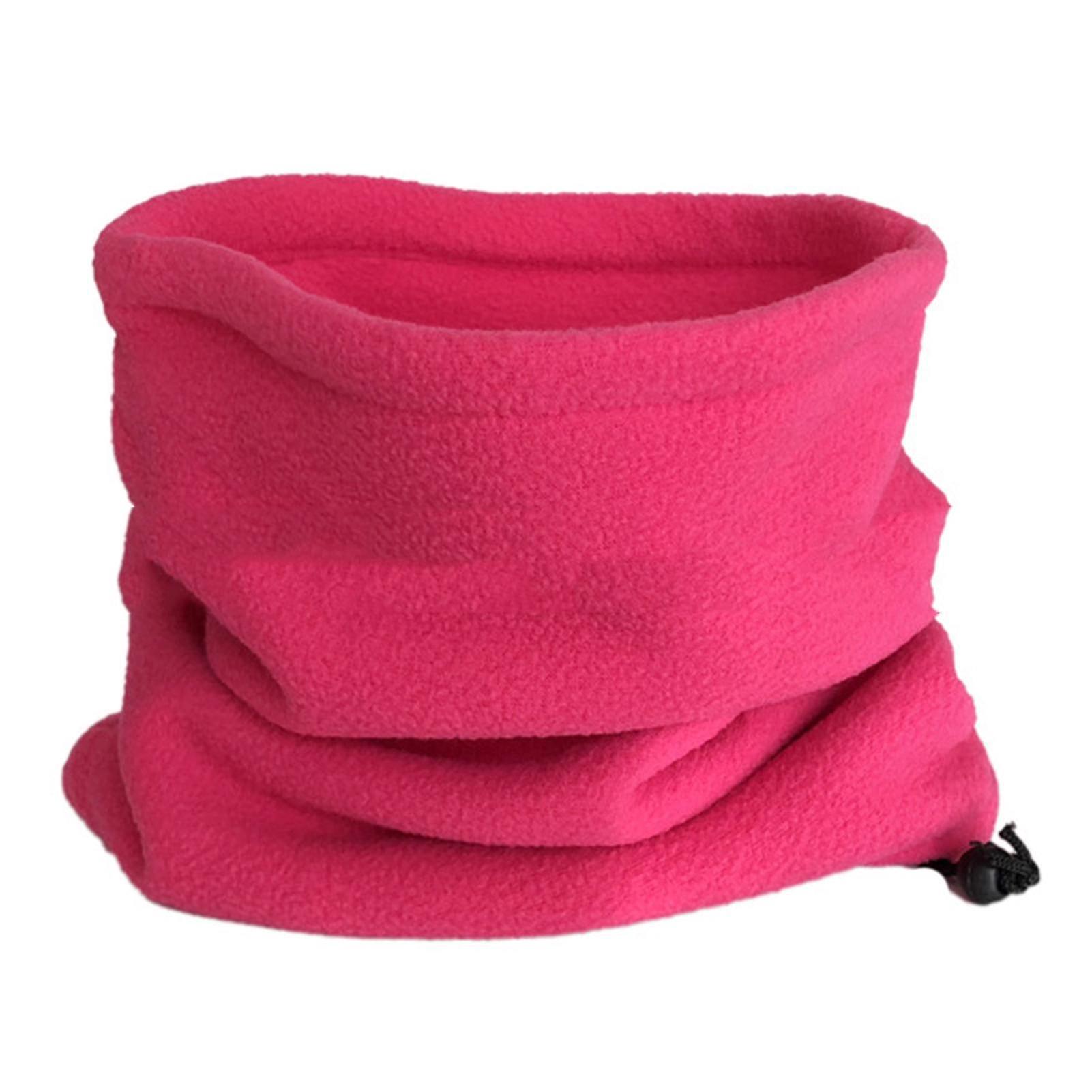 Unisex-winter-nackenwärmer Aus Weichem, Dickem Fleece, Rosarot, Einfarbig