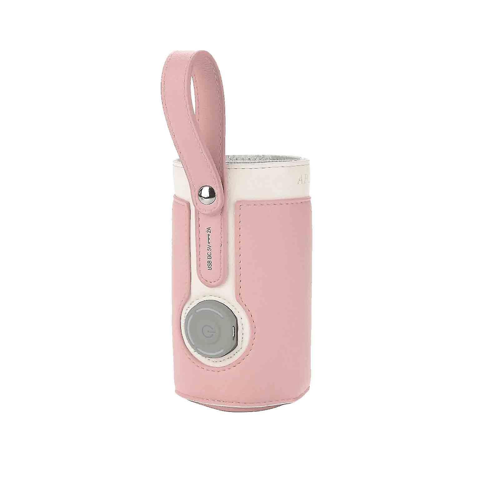 Intelligenter Flaschenwärmer Mit Isoliertasche, Usb-anschluss, Reisethermostat Zum Erwärmen Von Milch Und Babynahrung, Tragbarer Flaschenwärmer – Usb – Rosa