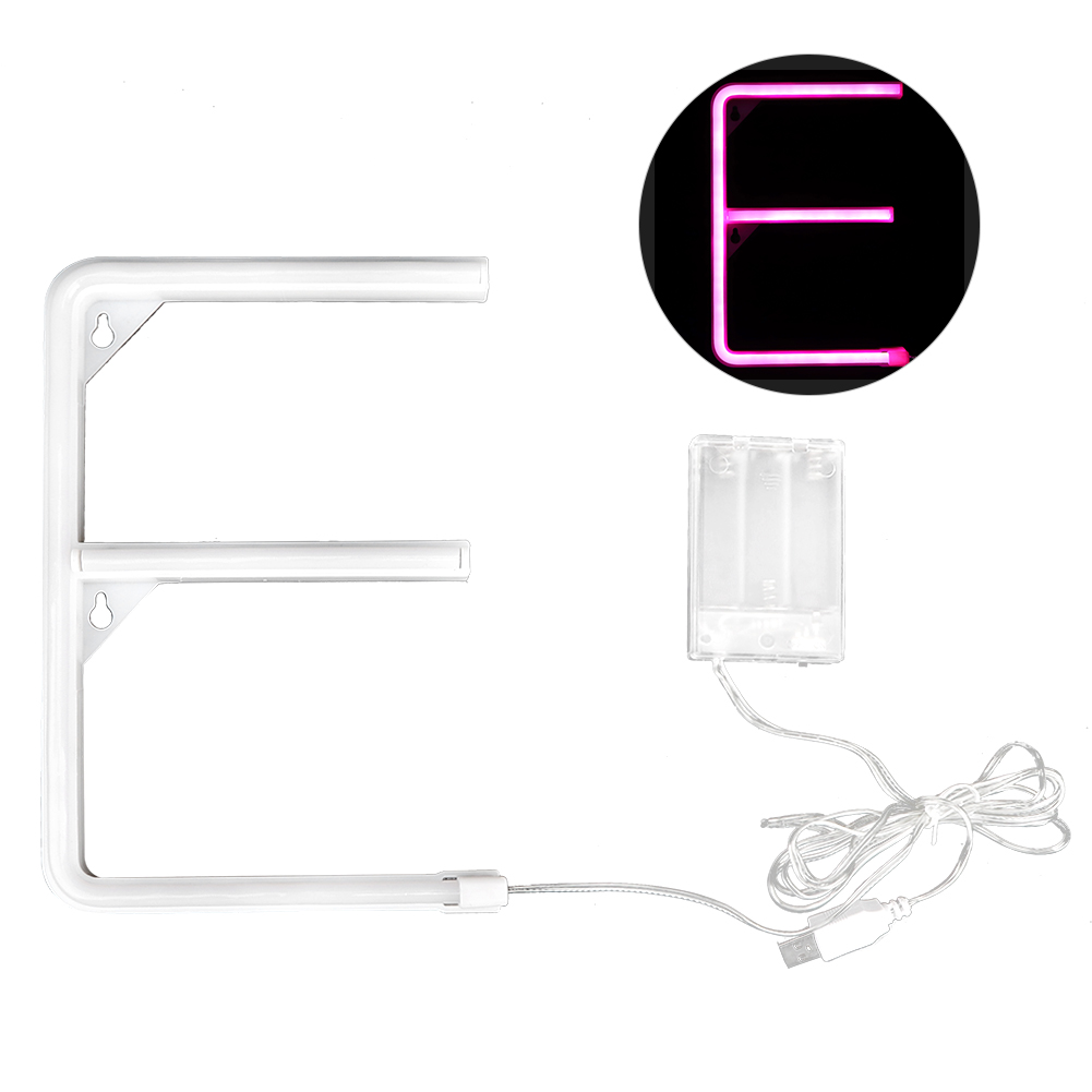 Elegante Und Originelle E-förmige Led-leuchte Für Hochzeiten, Partys Oder Als Heimdekoration – Rosa