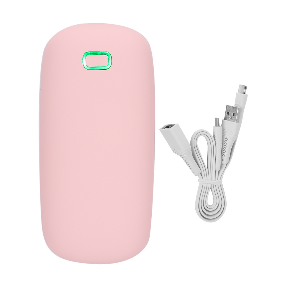 Tragbarer Mini-handwärmer Mit Usb-anschluss Und Doppelseitigem Thermostat – Rosa