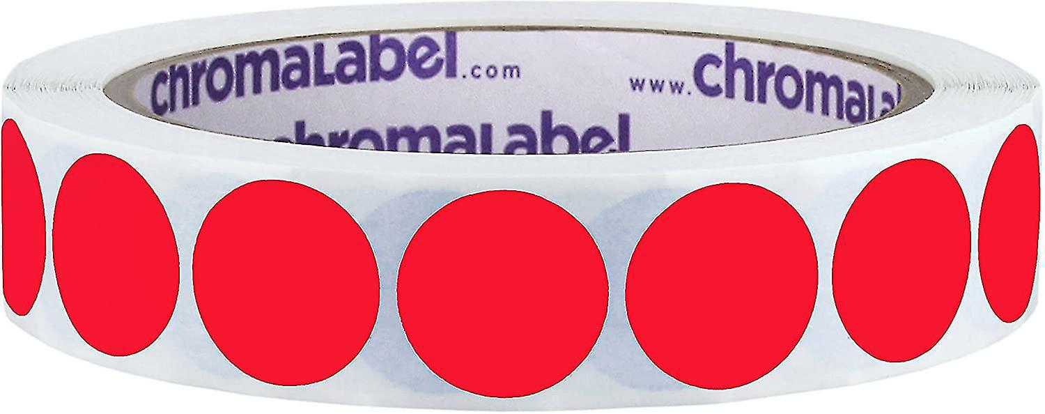 Runde, Abnehmbare, Farbcodierte Etiketten Mit 1,9 Cm Durchmesser (0,75 Zoll), 1000 Etiketten Pro Rolle, Rot