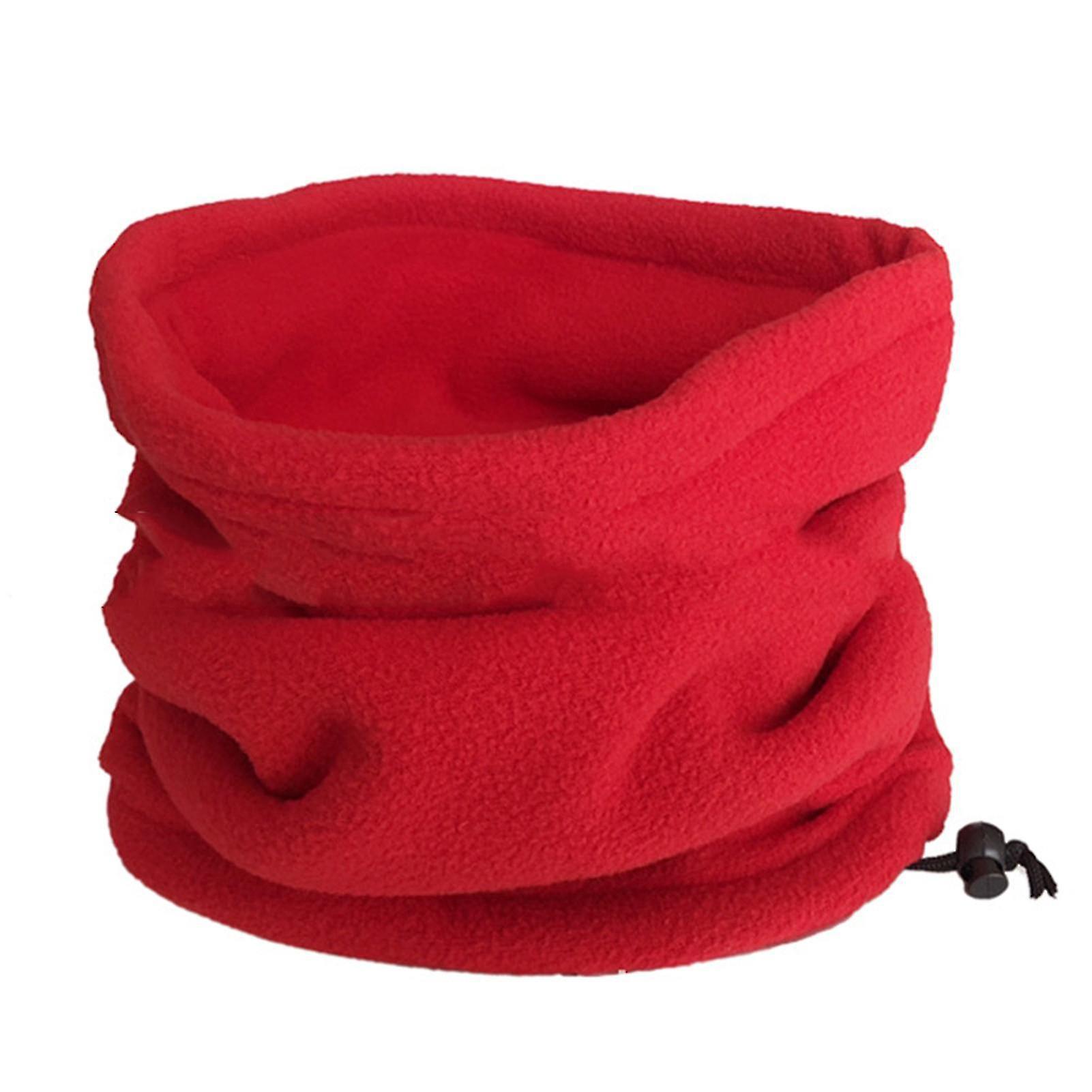 Unisex-winter-nackenwärmer Aus Weichem, Dickem Fleece, Rot, Einfarbig