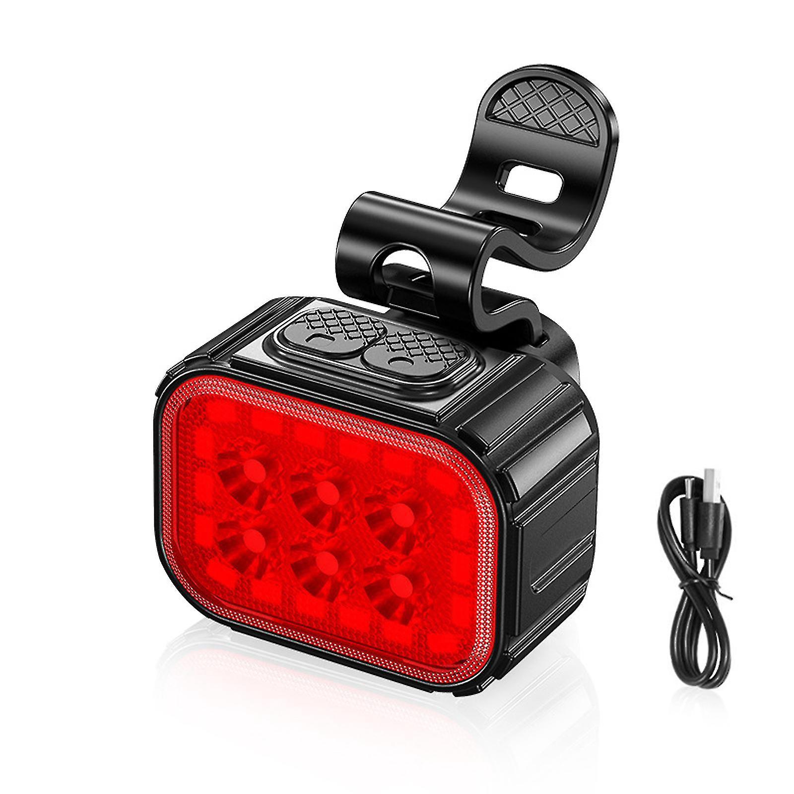 Wiederaufladbare Fahrradlampe, Leistungsstarkes Licht Für Sicheres Fahren Bei Nacht, Rot. Neues Modell.