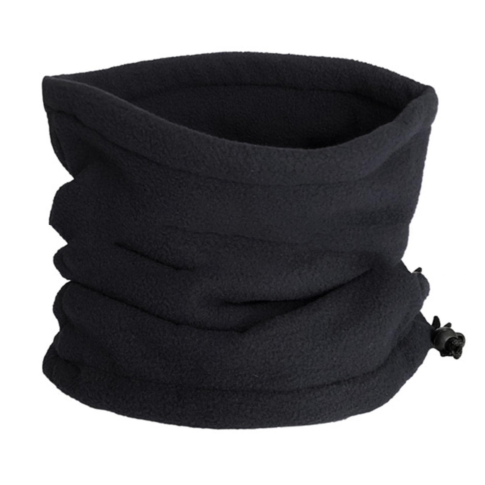 Unisex-winter-nackenwärmer Aus Weichem, Dickem Fleece, Einfarbig, Schwarz