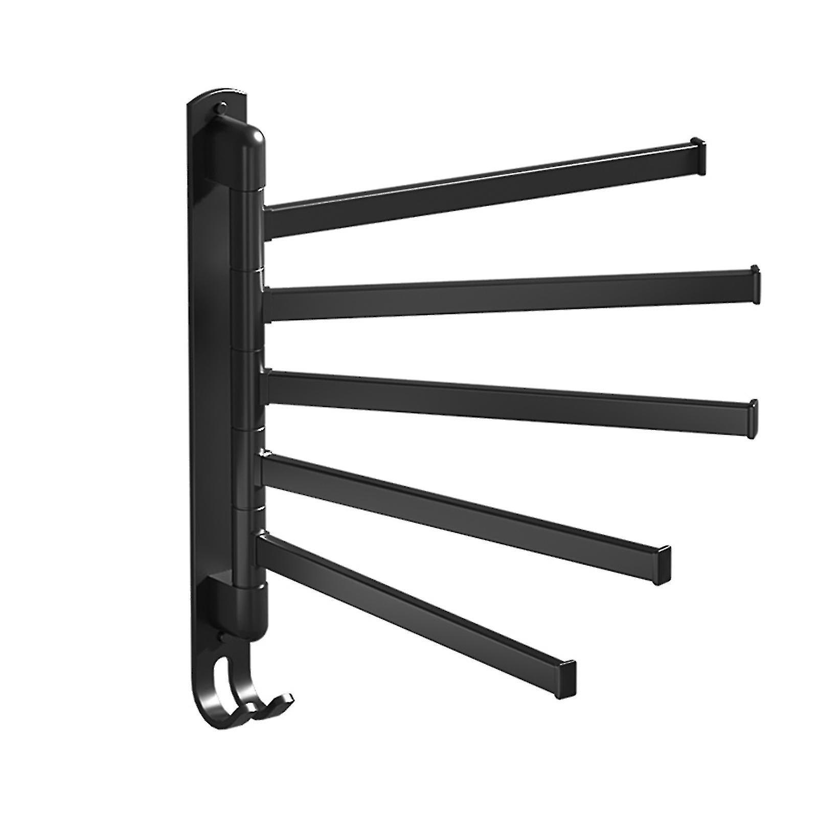 Drehbarer Und Klappbarer Wandhandtuchhalter Von Five Strokes – Schwarz