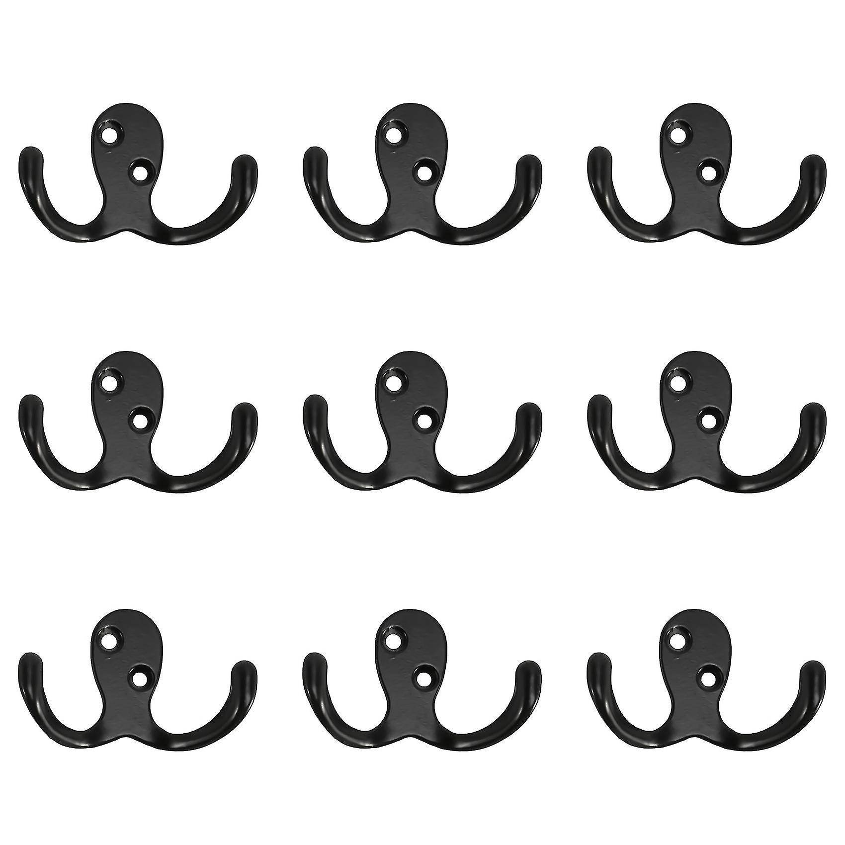 10 Stabile, Doppelspitzige Wandhaken Mit 20 Schrauben – Retro-doppelhaken Für Bademäntel –