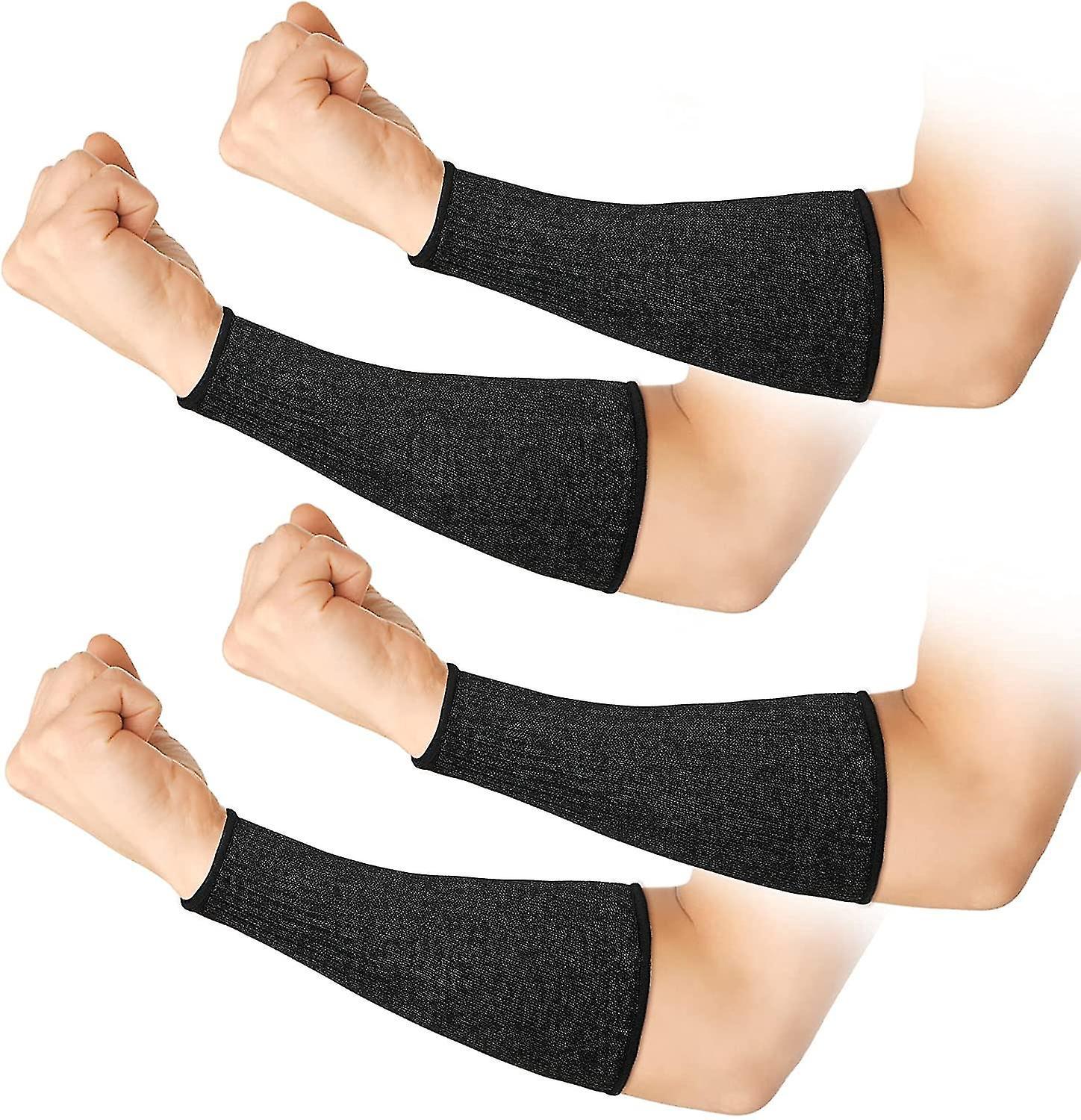 2er-pack Schnittfeste Armstulpen, Schutzstufe 5, Für Damen Und Herren – Schwarz