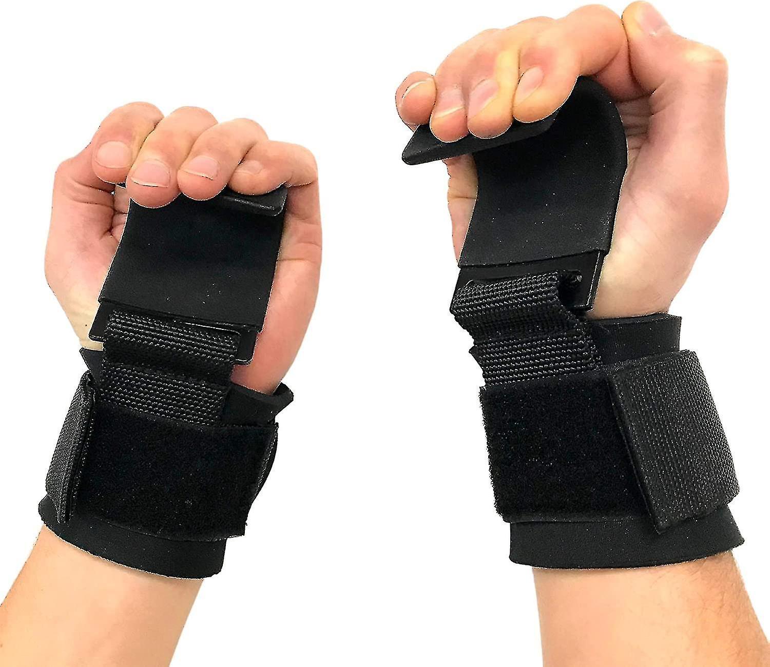 Handgelenk-hebehaken – Hebehaken Aus Stahl Mit Rutschfestem Griff – Hebegurte, Bodybuilding, Fitness, Crossfit, Gewichtheben – Ein Stück