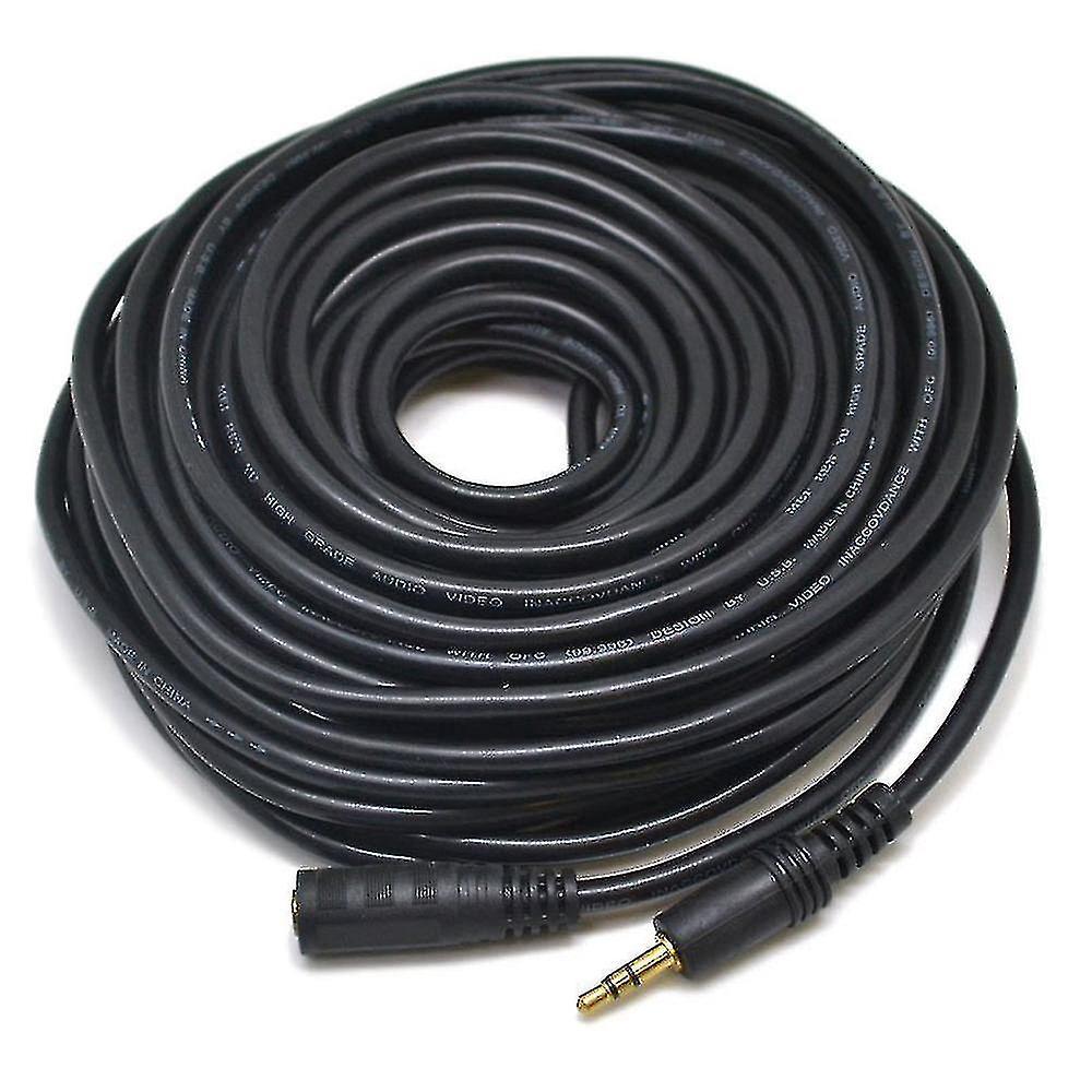 Mini-stereokabel – 15 M Verlängerungskabel, 3,5-mm-stereo-mini-audiokabel, Langes Schwarzes Kabel