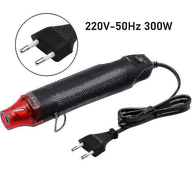 Elektrische Heißluftpistole 220v Für Heimwerker, 300w, Mit Halterung Für Kunststoffschrumpfschläuche Und Prägevorrichtung (schwarz).