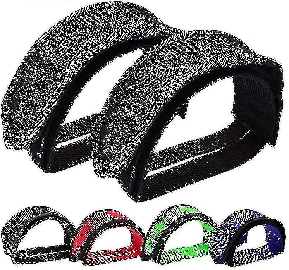 Set Mit 2 Fahrradpedalen Inklusive Zehenclips Für Fixie-bikes, Schwarz