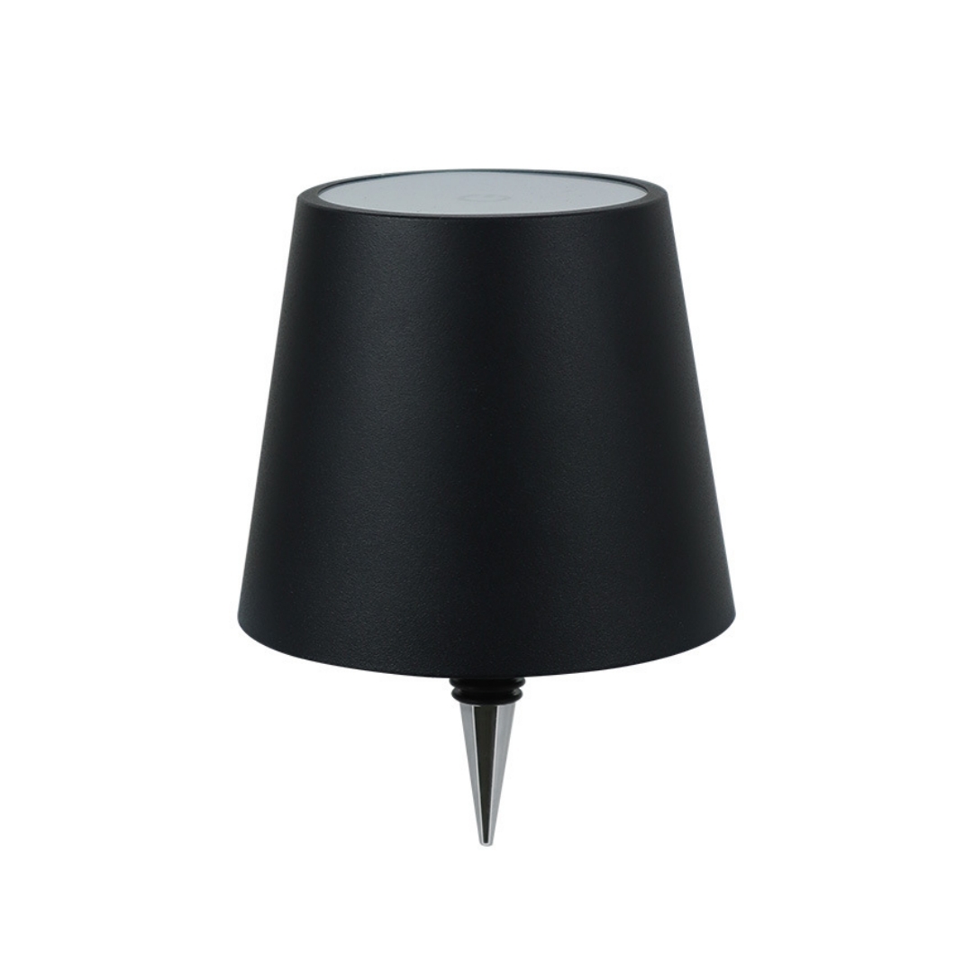 Wiederaufladbare Led-lampe Mit 3 Farbmodi, Schwarzer Lampenschirm
