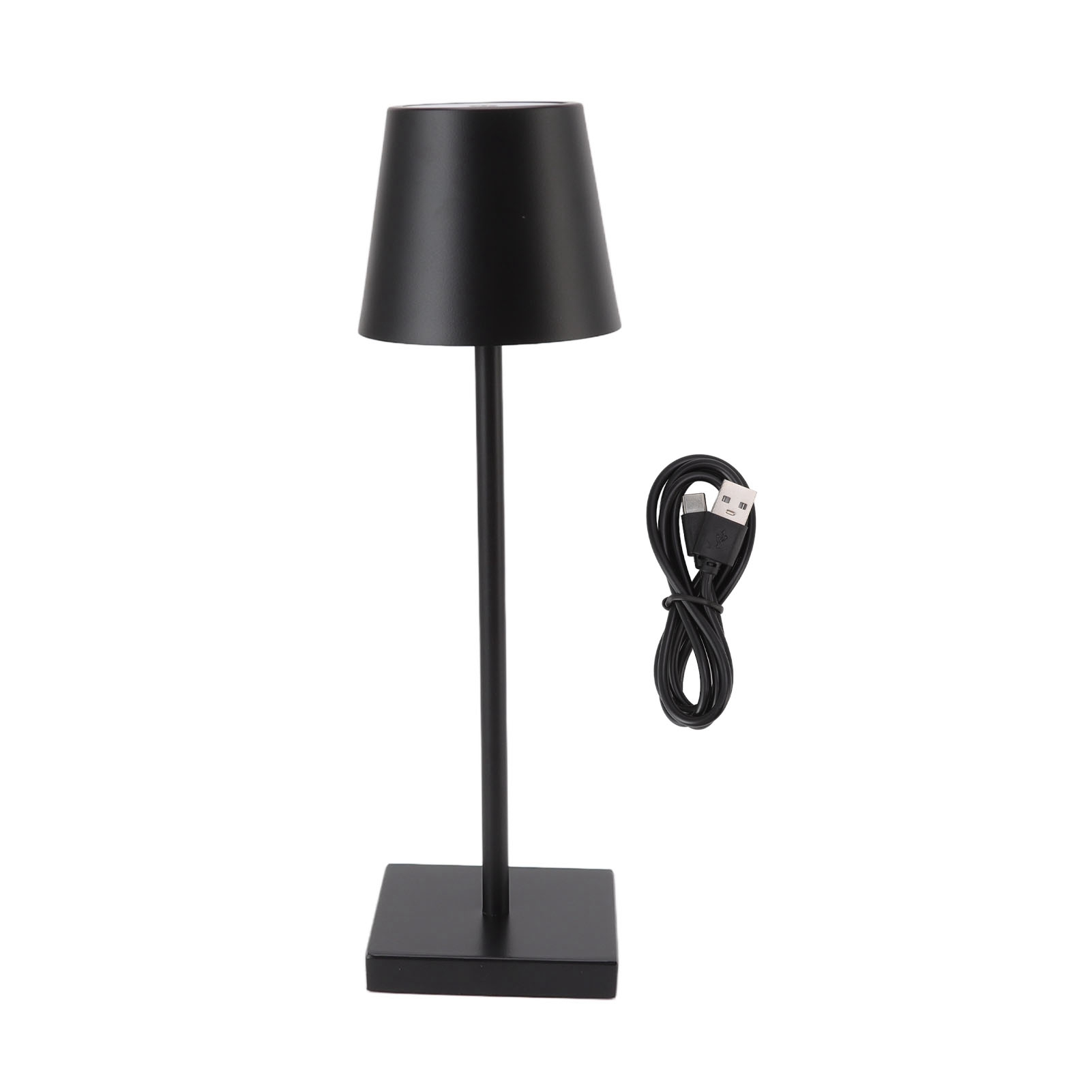 Wiederaufladbare, Dimmbare Und Kabellose Led-tischleuchte, Modernes Design, Hohe Helligkeit, Touch-steuerung, Für Wohnzimmer Und Büro, Schwarz