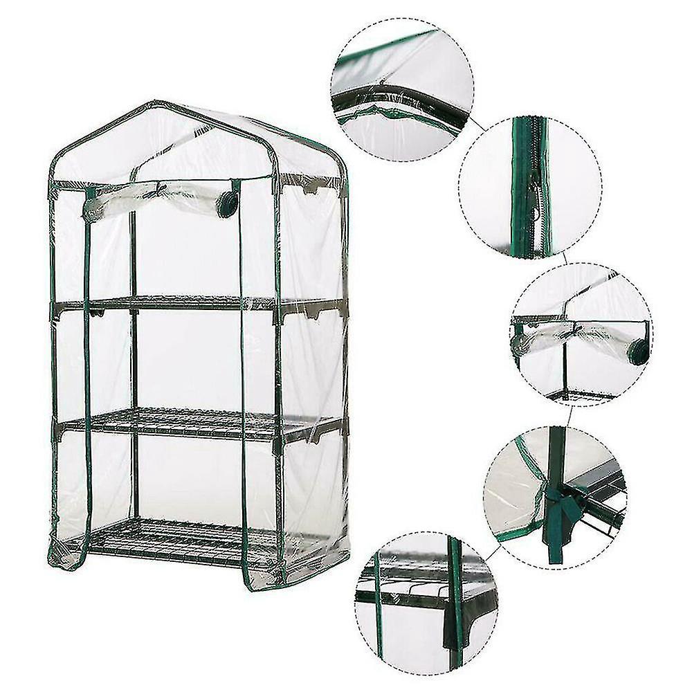 Gewächshaus Für Pflanzen Und Gemüse – Schutzrahmen Für Regale – Transparente Pvc-abdeckung – 69 X 49 X 126 Cm