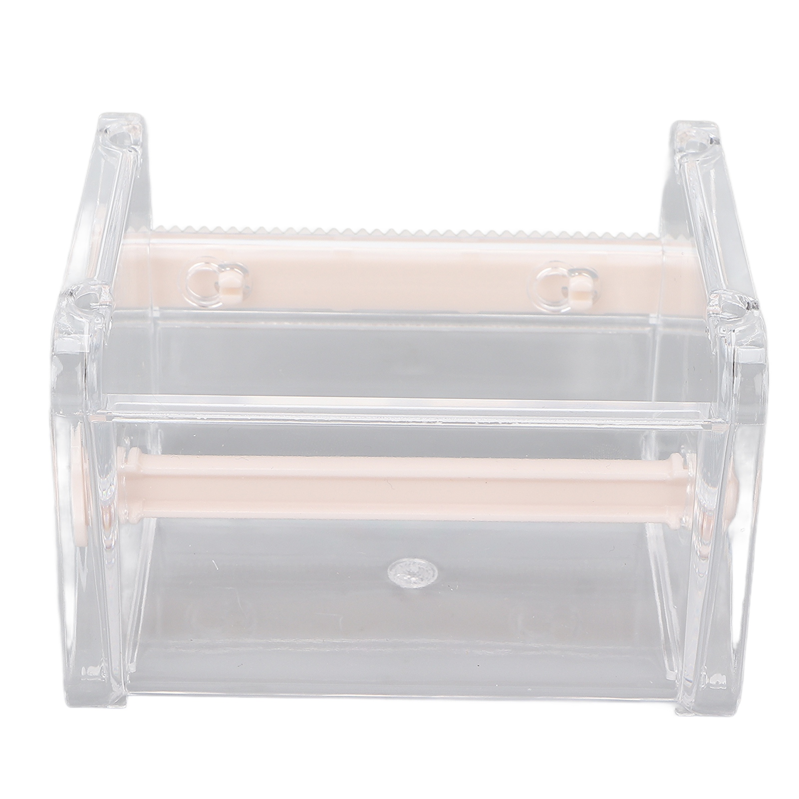 Transparenter Klebebandabroller Mit Sichtbarem Rollenschneider Für Büro, Schule Und Zuhause, Beige