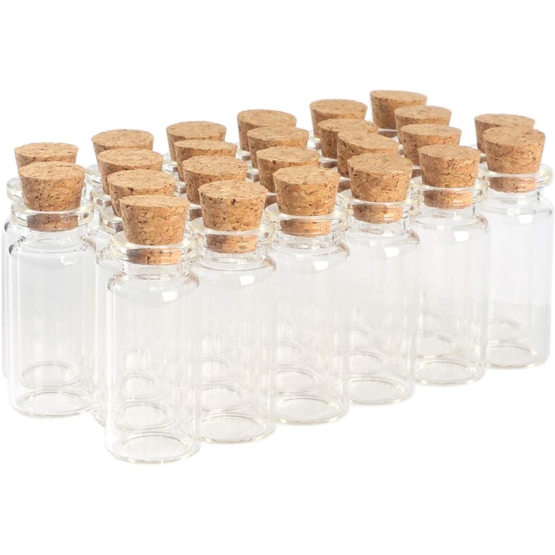 Dekorative Glasflasche „zauberzeit“ (20 Stück/15 Ml)
