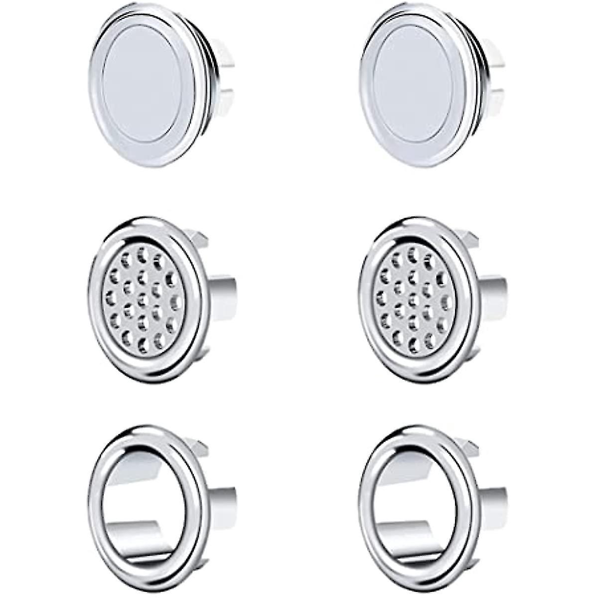 Set Mit 6 Überlaufringen Für Spülbecken, Runde Überlaufabdeckung Für Küchen- Oder Badezimmerspülen.