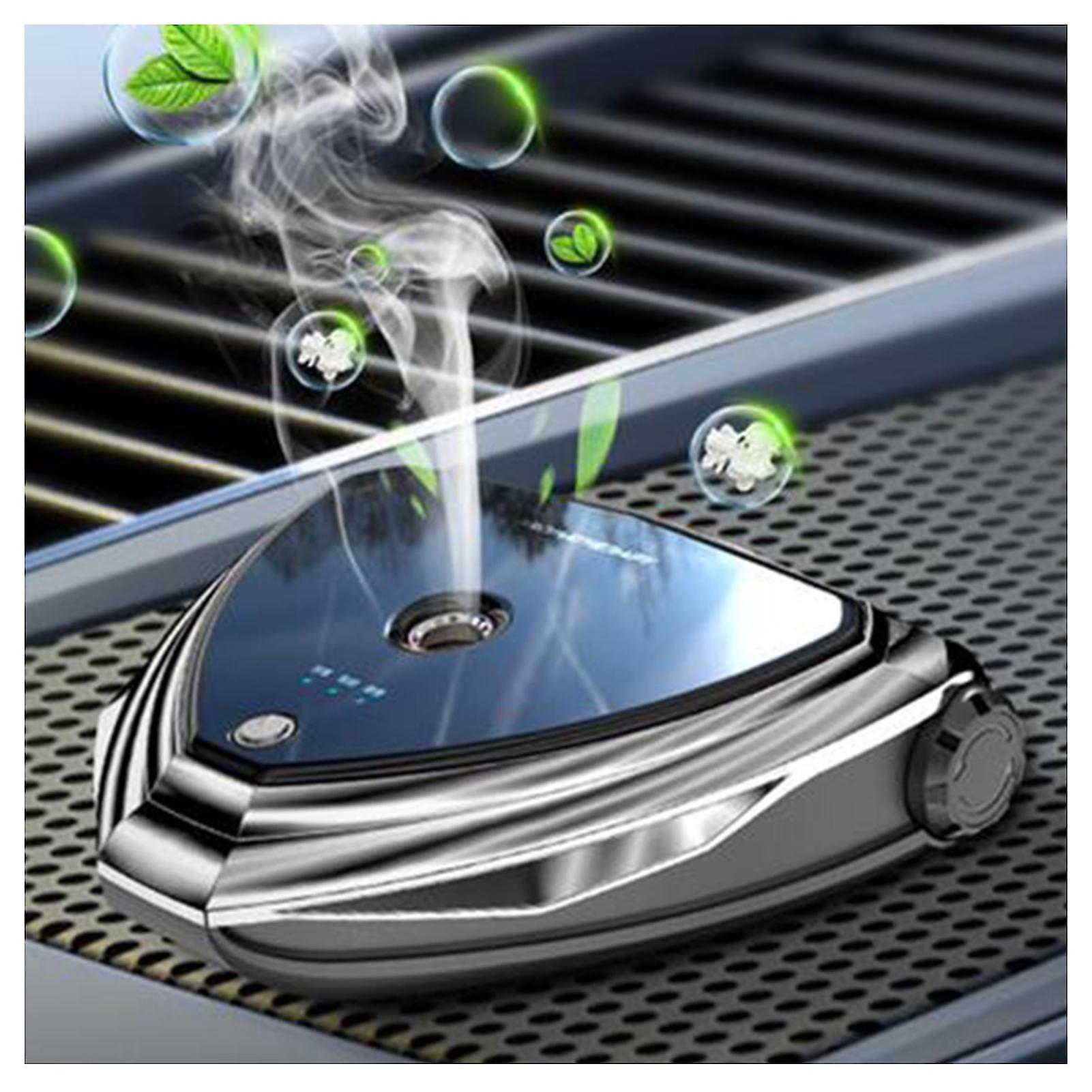 Auto-lufterfrischer-diffusor Mit Kennzeichenanzeige Und Individuell Einstellbarem Nebelverteiler – V86 – Silber