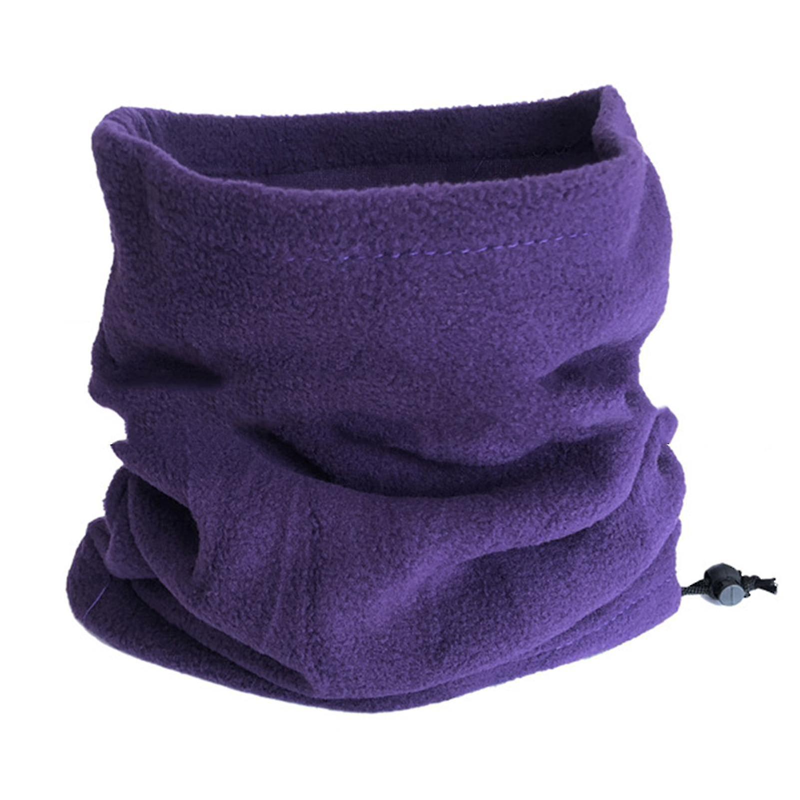 Unisex-winter-nackenwärmer Aus Weichem, Dickem Fleece, Einfarbig, Lila