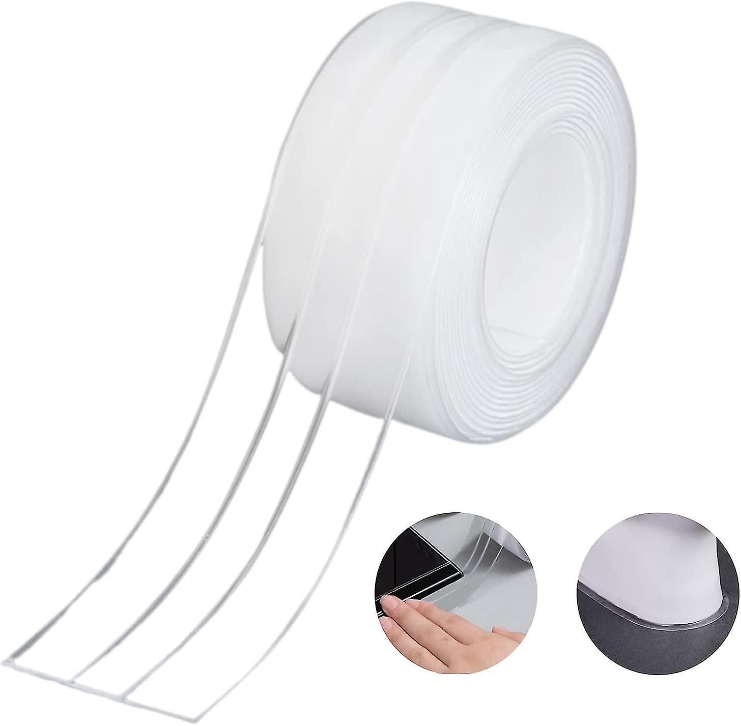 Dichtungsstreifen, Badezimmerdichtung, Weißes, Doppellagiges Silikonklebeband Für Badewanne/anti-schimmel- Und Anti-kakerlaken-silikon Für Küchenspüle 38 Mm 3,2