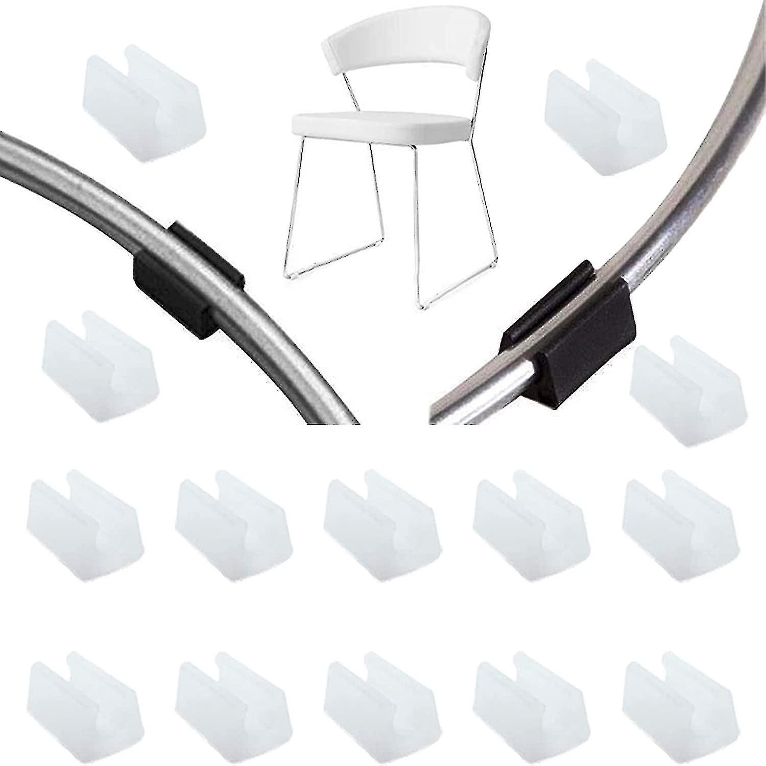 32 Schutzkappen Für Stuhlbeine, Gleiter, Stopper, Bodenschoner Für Möbel, U-förmige Kunststoff-stuhlkappen (10 Mm, Weiß)
