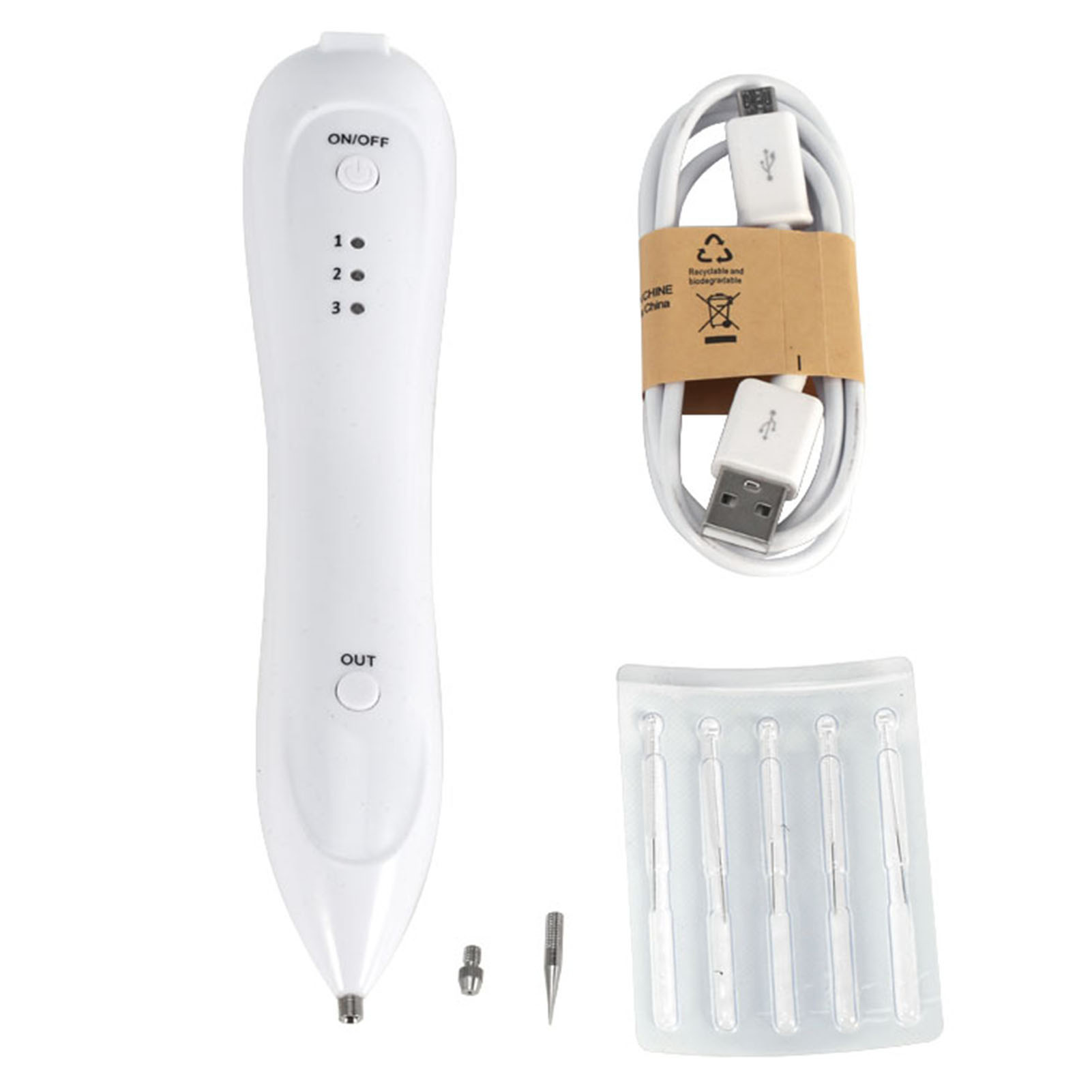Wiederaufladbarer Elektrischer Fleckenentfernungsstift Mit Usb-anschluss – Dermographiegerät Zur Entfernung Von Muttermalen Und Sommersprossen